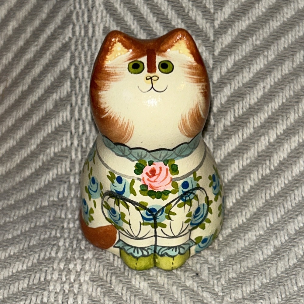 VTG House of Hull "Catz"‎ Cat Hand Painted Ceramic Cat Figurine 8"